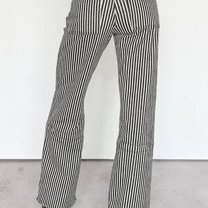 Super cute Mica black and white striped jeans